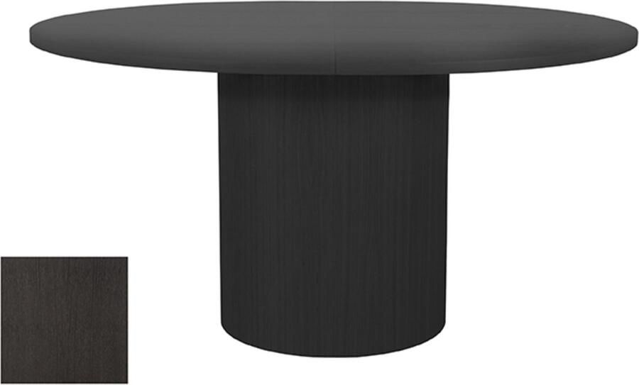 LABEL51 Oliva Eetkamertafel Zwart Eiken 150-200 cm Uitschuifbaar