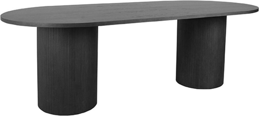 LABEL51 Oliva Eetkamertafel Zwart Eiken 240x120 cm