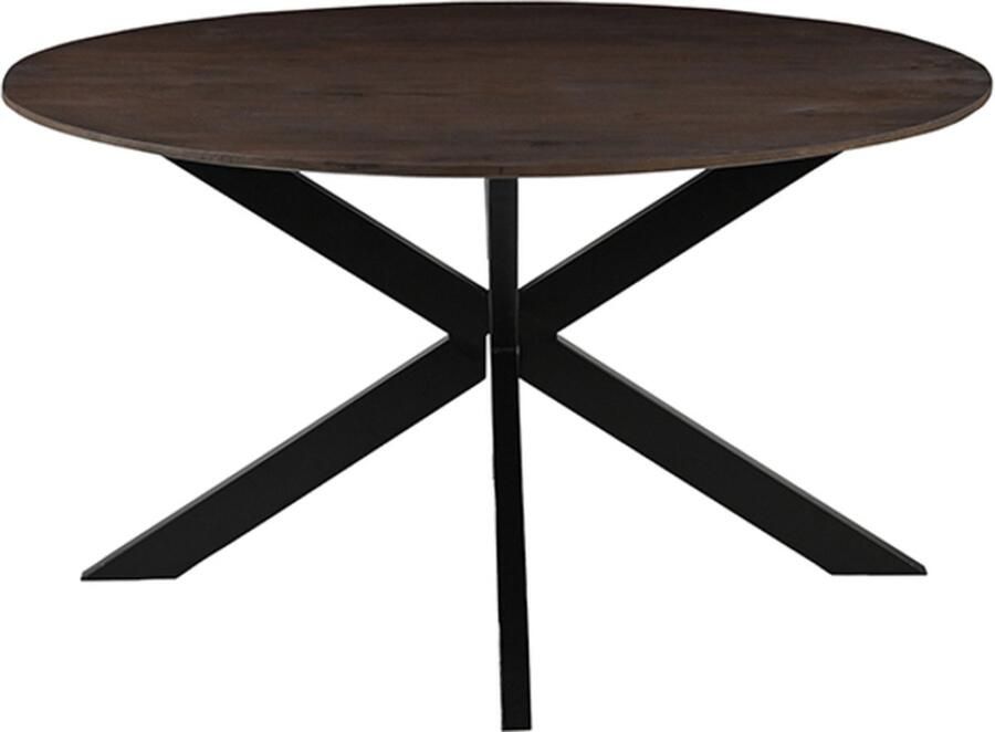 LABEL51 Otis Eetkamertafel Bruin Mangohout 130 cm Rond