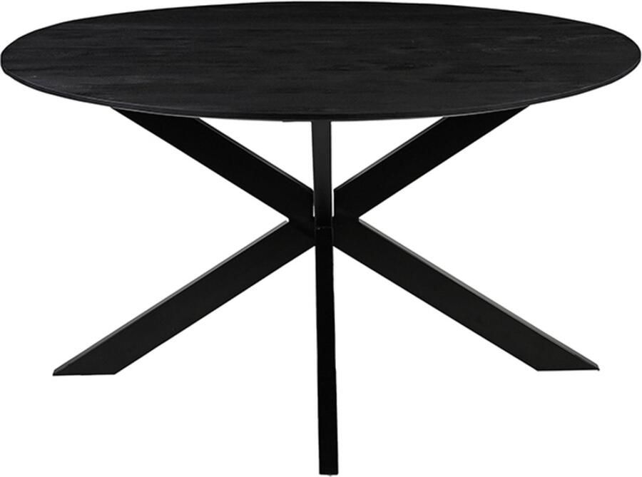 LABEL51 Otis Eetkamertafel Zwart Mangohout 140 cm Rond