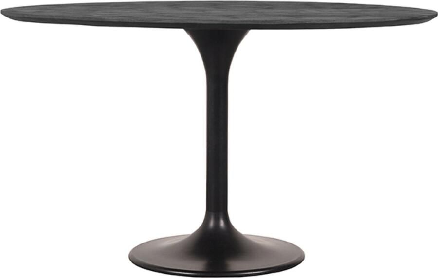 LABEL51 Otto Eetkamertafel Zwart Mangohout 130 cm Rond