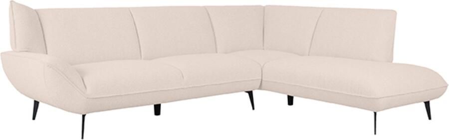 LABEL51 Pesaro Hoekbank Naturel Stof Rechts Met Armleuning