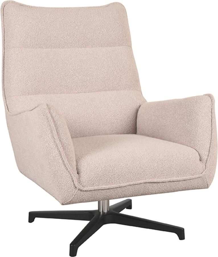 LABEL51 Rodia Fauteuil Naturel Stof One Size Draaibaar Met Armleuning