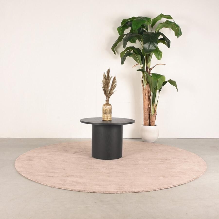 LABEL51 Salontafel Oliva Zwart Eiken Ø60cm