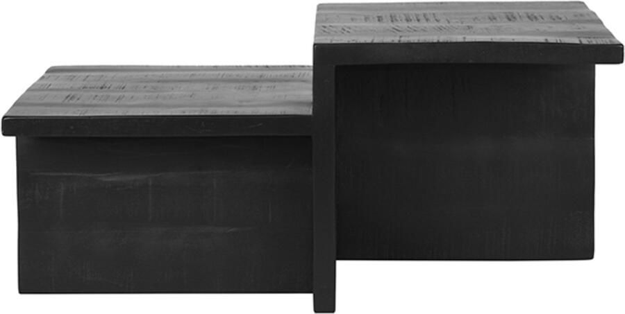 LABEL51 Skip Salontafel Zwart Hout 90 cm