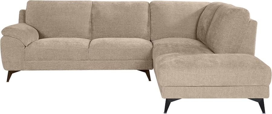 LABEL51 Santino Hoekbank Bruin Stof Rechts