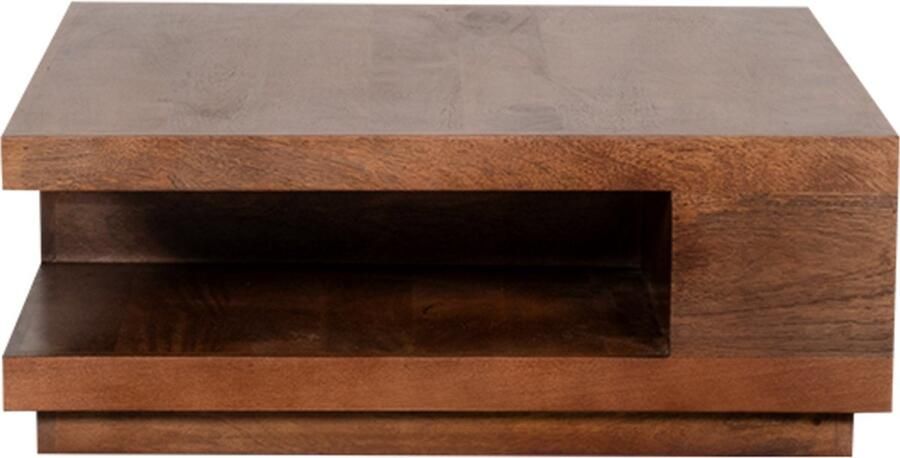 LABEL51 Square Salontafel Bruin Mangohout 80 cm - Foto 2