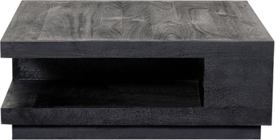 LABEL51 Square Salontafel Zwart Mangohout 80 cm - Foto 2