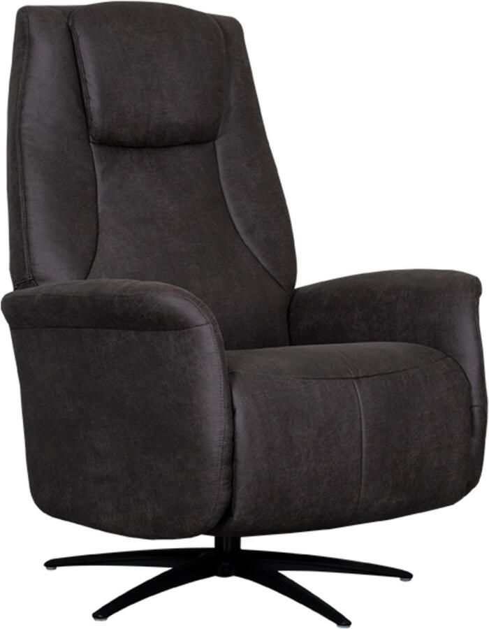LABEL51 Stockholm Fauteuil Grijs Stof One Size Draaibaar Met Armleuning