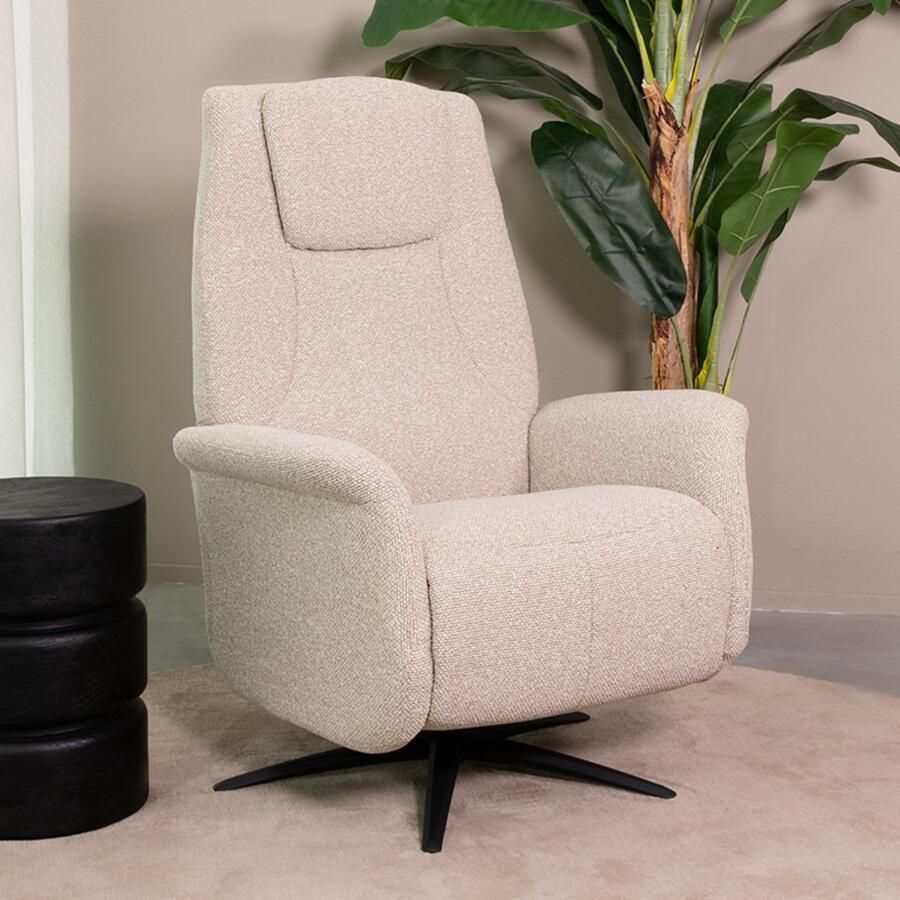 LABEL51 Stockholm Fauteuil Naturel Stof One Size Draaibaar Met Armleuning