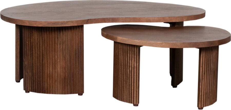 LABEL51 Timon Salontafel Bruin Mangohout 100 cm - Foto 2