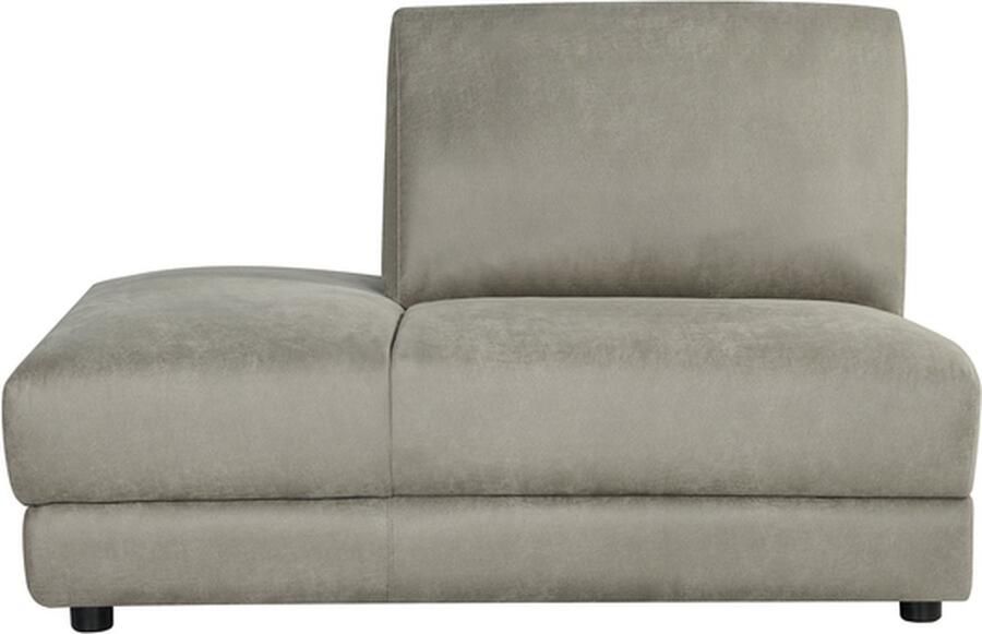 LABEL51 Tivoli Bank Bruin Micro Suede Ottomane Links Voorstaand