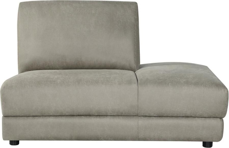 LABEL51 Tivoli Bank Bruin Micro Suede Ottomane Rechts Voorstaand