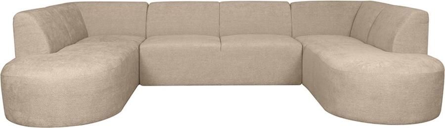 LABEL51 Espen Bank Bruin Velvet U-Bank Met Armleuning