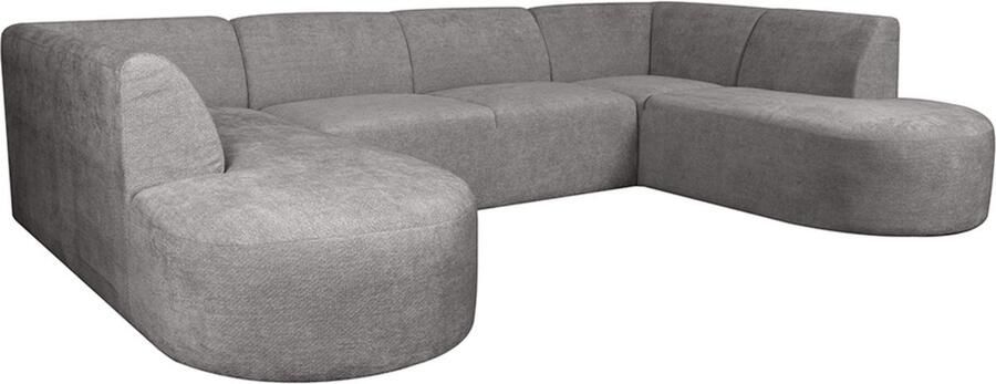 LABEL51 Espen Bank Grijs Velvet U-Bank Met Armleuning - Foto 2