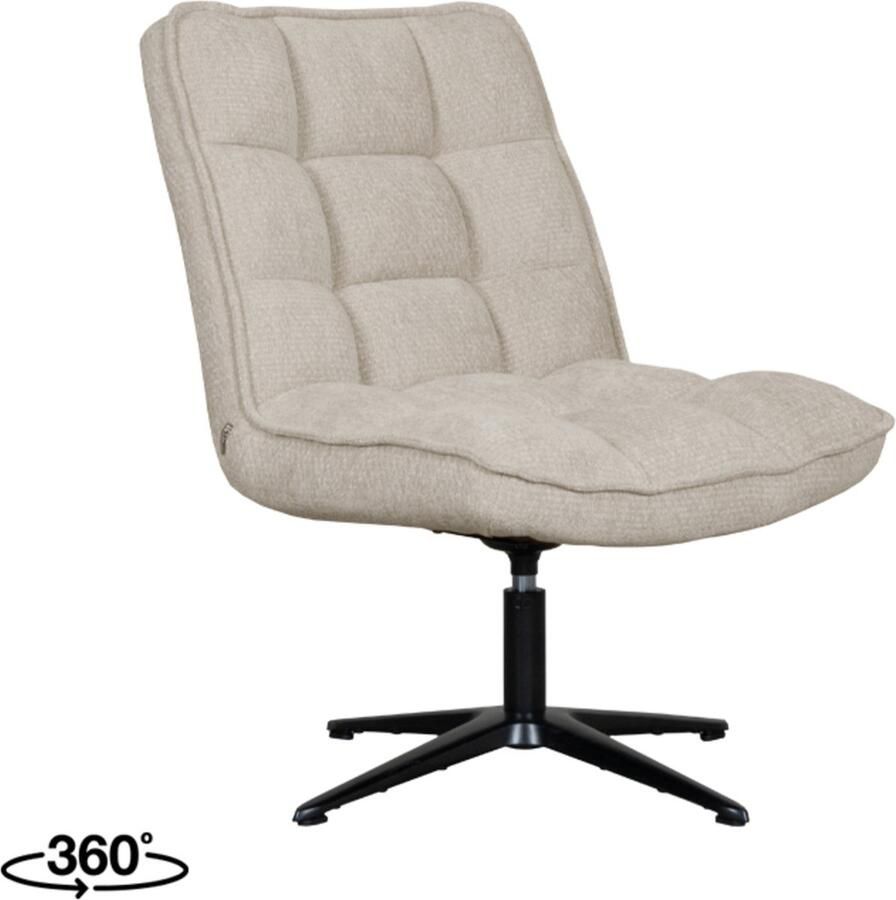 LABEL51 Vince Fauteuil Bruin Velvet One Size Draaibaar - Foto 2