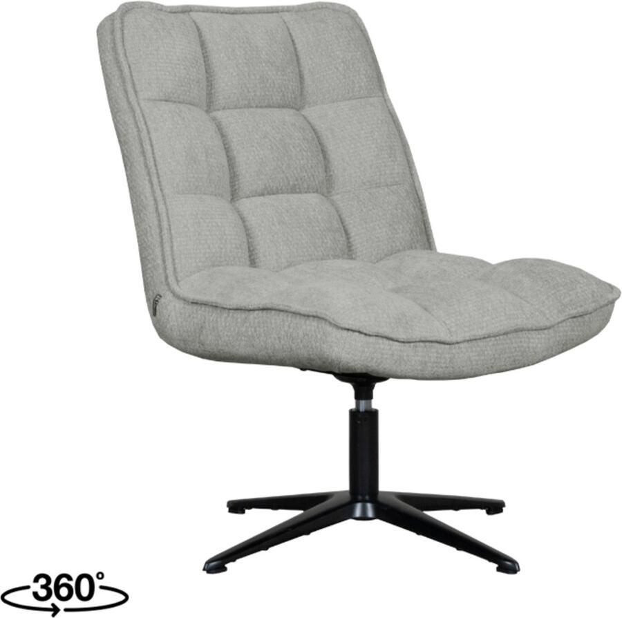 LABEL51 Vince Fauteuil Grijs Velvet One Size Draaibaar - Foto 2