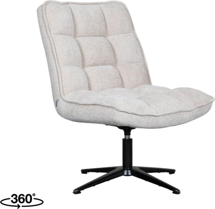 LABEL51 Vince Fauteuil Naturel Velvet One Size Draaibaar