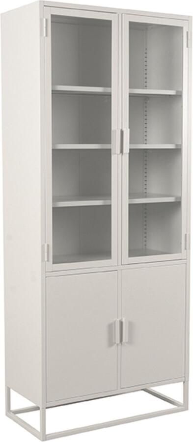 LABEL51 Vitrinekast Level Wit Metaal 80x40x190 cm - Foto 2