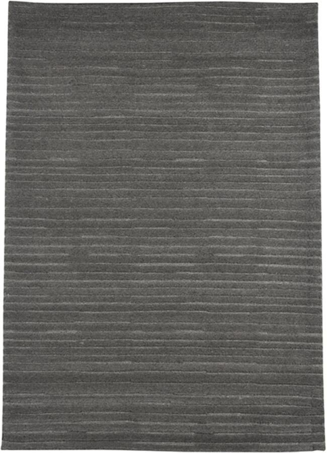 LABEL51 Vloerkleed Luxy Antraciet Wol 200x300 cm - Foto 3