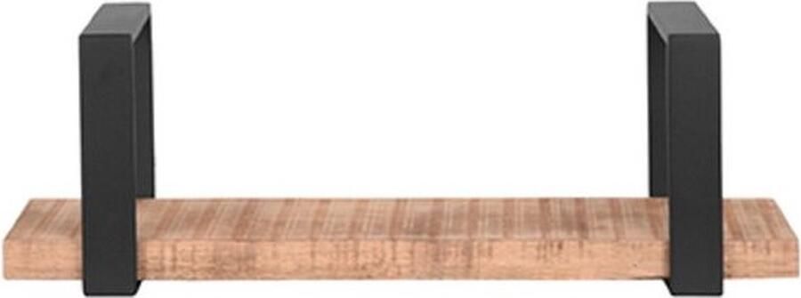 LABEL51 Wanddecoratie Slam Wandplank Zwart Mangohout L