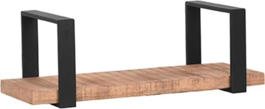 LABEL51 Wandplank Slam | XXL Rough Mangohout Zwart Metaal - Foto 2