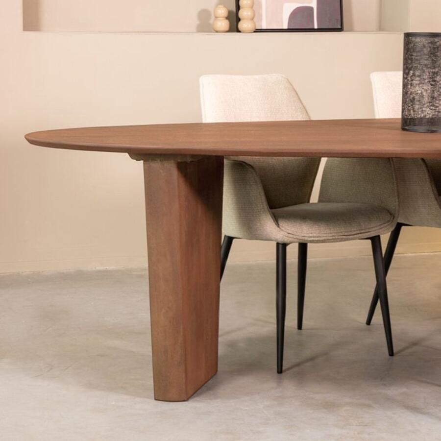 LABEL51 Wow Eetkamertafel Bruin Hout 240x110 cm