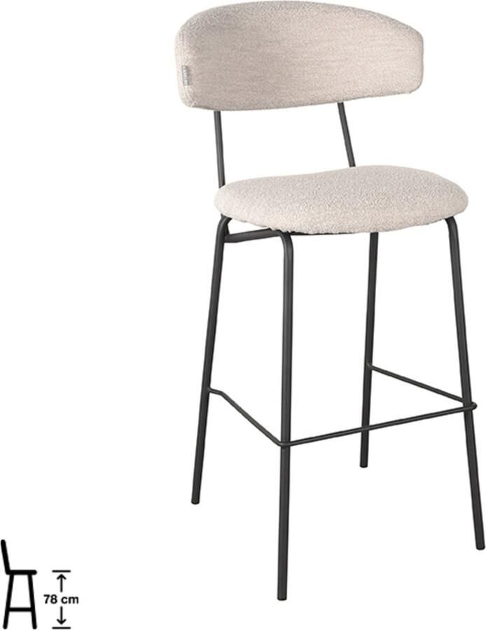 LABEL51 Zack Barkruk Naturel Boucle Zithoogte 78 Kruk