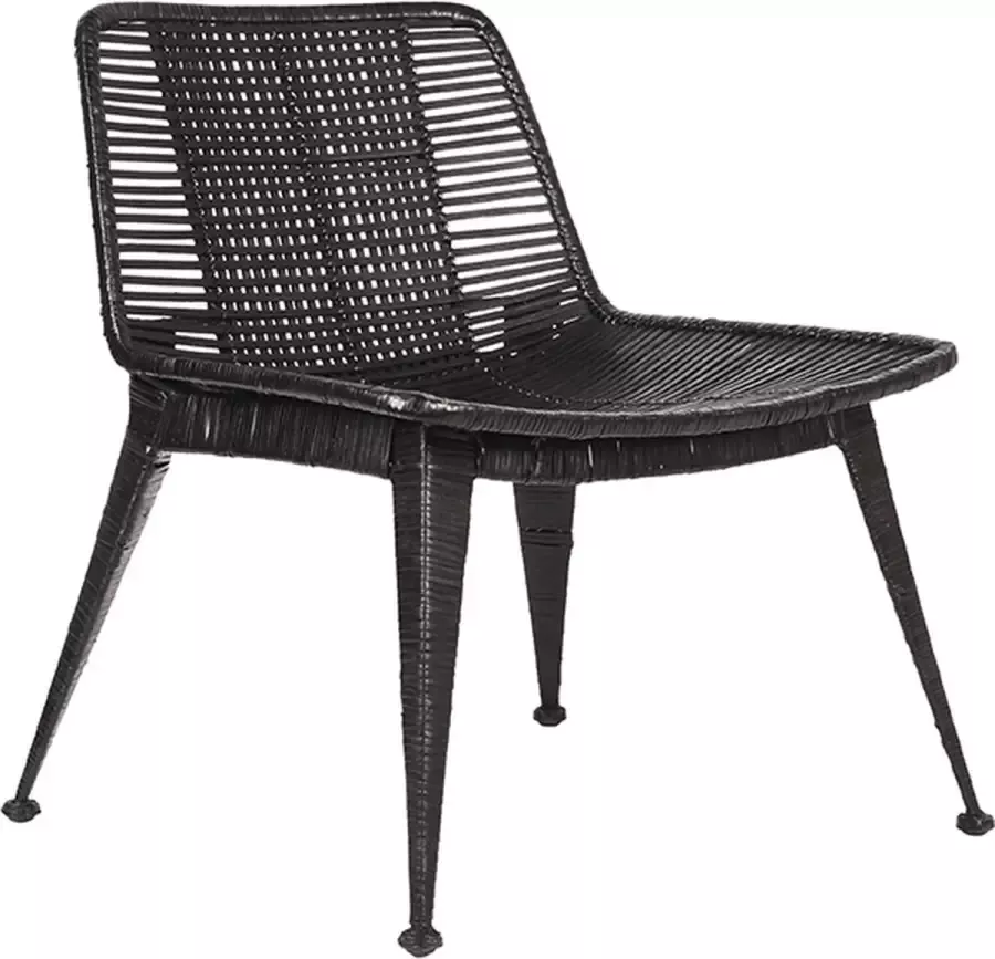 LABEL51 Rex Fauteuil Zwart Rotan