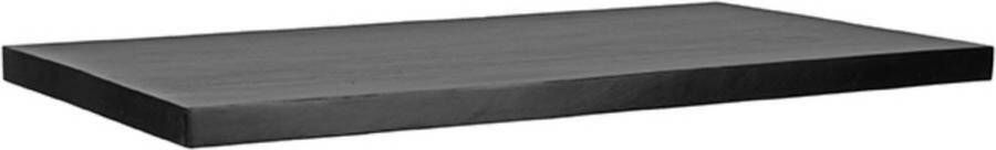 LABEL51 Tafelblad Straight Edge Eetkamertafel Zwart Mangohout 120 cm Straight