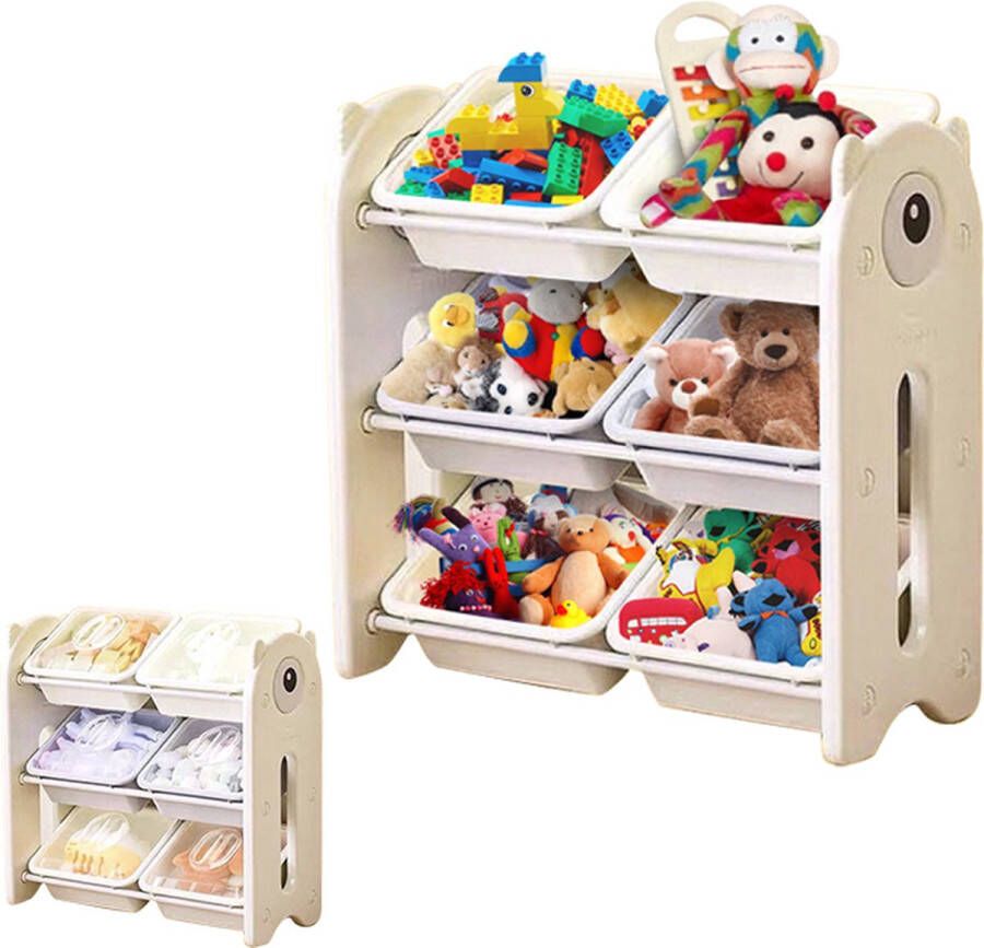 Ladanas Opbergkast Speelgoedkast 73x76.5cm STABIEL ontwerp met VEEL OPBERGRUIMTE Opbergkast voor kinderen Organizer Speelgoed Speelgoedrek