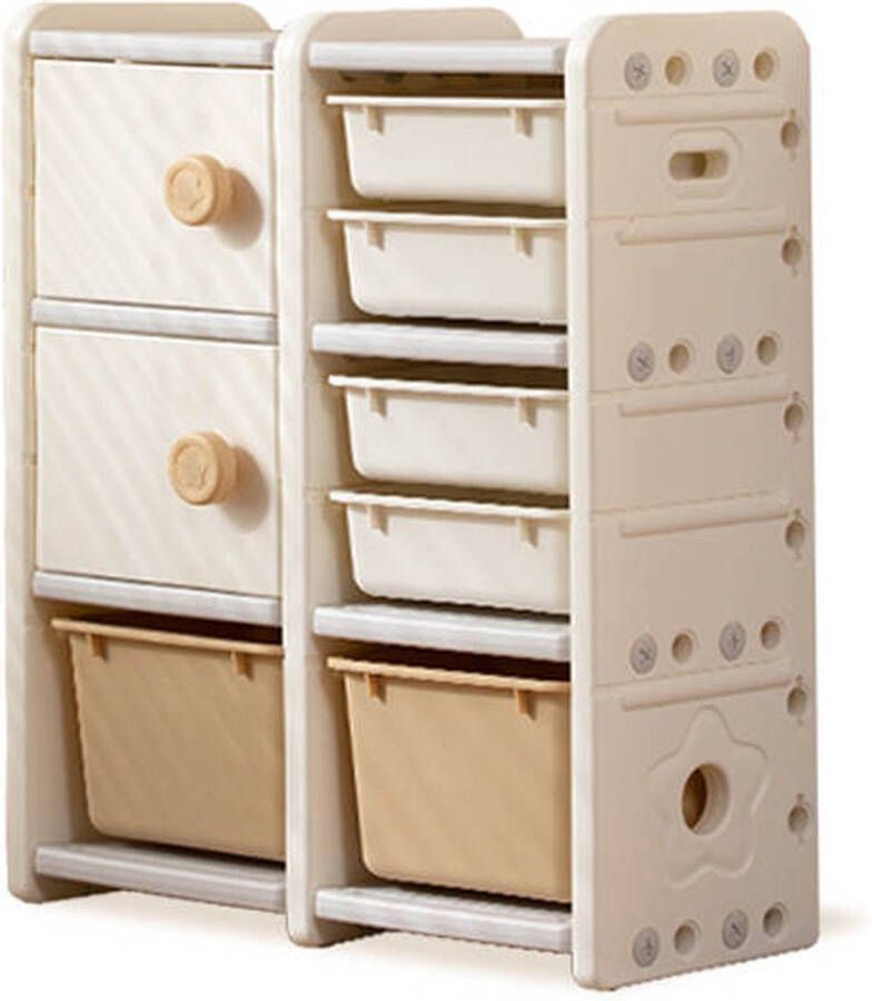 Ladanas Opbergkast Speelgoedkast 116x93cm STABIEL ontwerp met VEEL OPBERGRUIMTE Opbergkast voor kinderen Organizer Speelgoed Speelgoedrek