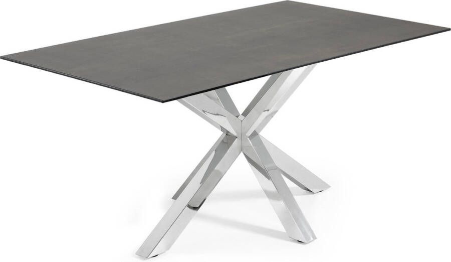 Kave Home Eettafel Argo Iron Moss Keramiek 180 x 100cm Grijs