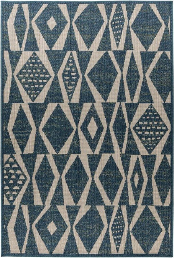 Lalee Capri Modern Vloerkleed Laagpolig Blue Tapijt Karpet Nieuwe Collectie 2024 Hoogwaardige Kwaliteit 80x150 cm