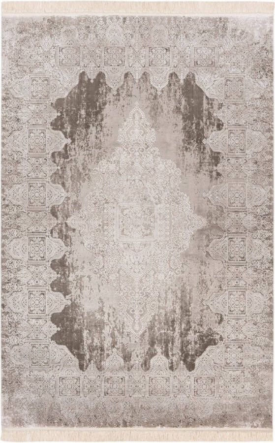 Lalee Elegance Modern Vloerkleed Laagpolig Silver Tapijt Karpet Nieuwe Collectie 2024 Hoogwaardige Kwaliteit 80x150 cm