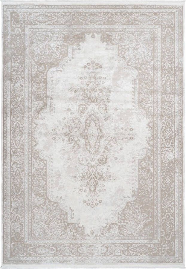 Lalee Elysee Modern Vloerkleed Laagpolig Cream Tapijt Karpet Nieuwe Collectie 2024 Hoogwaardige Kwaliteit 80x150 cm