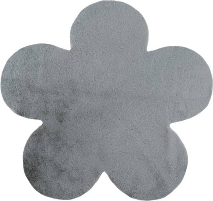 Lalee Emotion Kids Modern Vloerkleed Hoogpolig Silver Tapijt Karpet Nieuwe Collectie 2024 Hoogwaardige Kwaliteit 100x100 cm