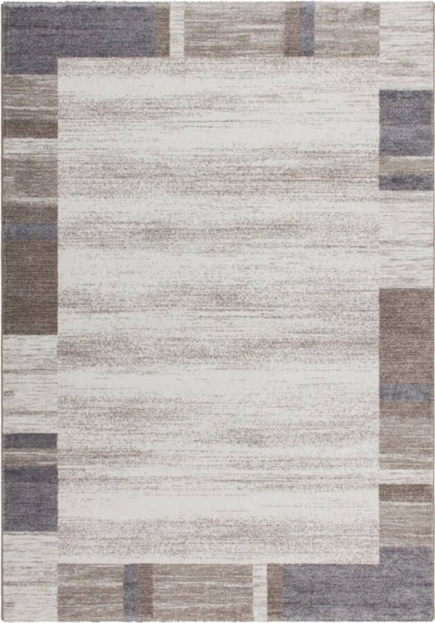 Lalee Feeling Modern Vloerkleed Laagpolig Beige Silver Tapijt Karpet Nieuwe Collectie 2024 Hoogwaardige Kwaliteit 80x150 cm