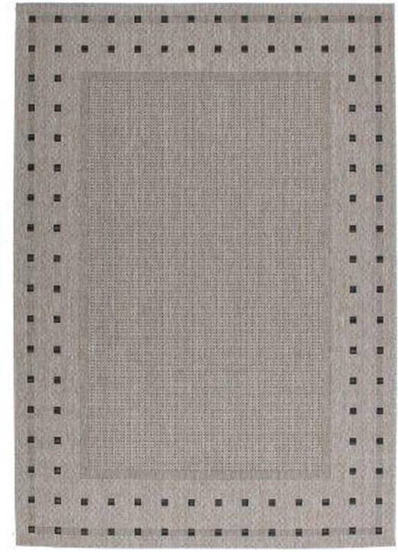 Lalee Finca- vloerkleed- karpet- sisal look- flat weave- laag polig- geweven- 120x170 cm zilver