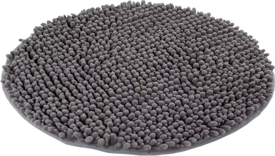 Lalee Fluffy Ø55 cm Ronde Badmat Grijs