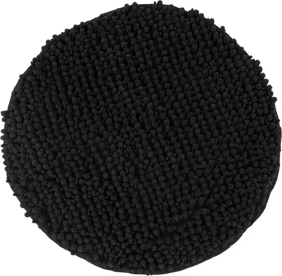 Lalee Fluffy Ø55 cm Ronde Badmat Zwart