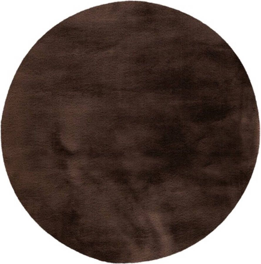Lalee Heaven Modern Vloerkleed Hoogpolig Dark Taupe Tapijt Karpet Nieuwe Collectie 2024 Hoogwaardige Kwaliteit 160x160 cm - Foto 1