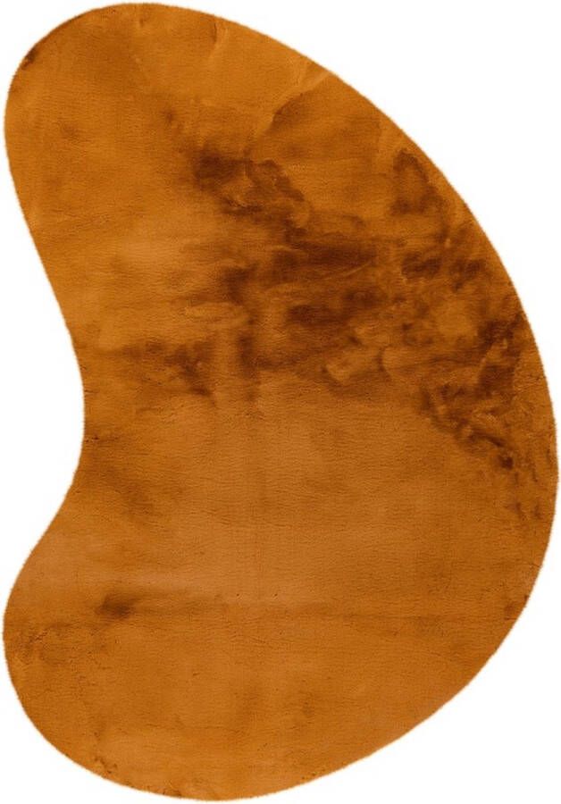 Lalee Heaven organische vorm Vloerkleed Tapijt – Karpet Hoogpolig Superzacht Fluffy niervorm- organic- rabbit- 160x230 cm amber