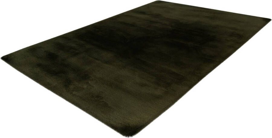 Lalee Heaven Vloerkleed Tapijt – Karpet Hoogpolig Superzacht Fluffy Shiny- Silk look- rabbit- 200x290 cm donker groen olijf groen