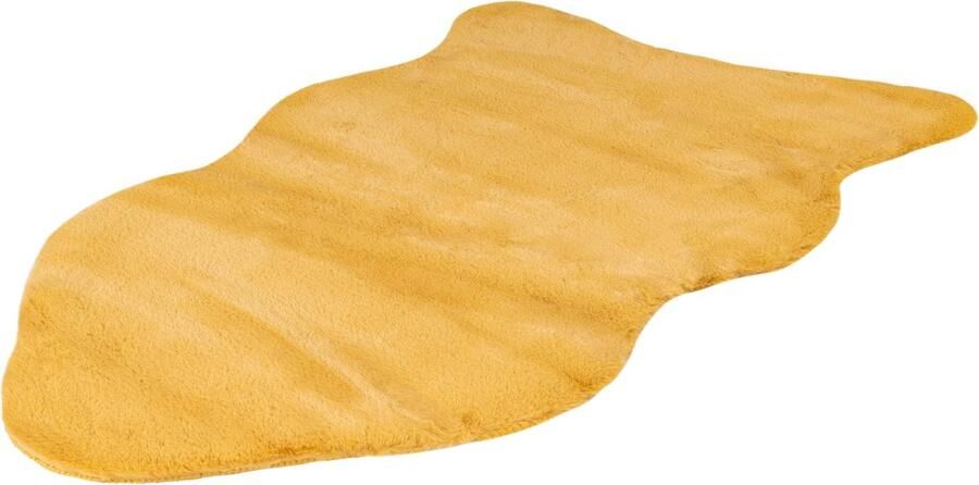 Lalee Cosy vloerkleed Superzacht Hoogpolig Anti-Slip Imitatievacht Fluffy Vacht 60x90 cm goud geel