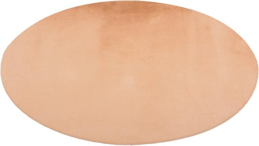 Lalee Heaven Ronde Vloerkleed Tapijt – Karpet Hoogpolig Superzacht -comfy Fluffy rabbit fur- 200x200 cm Rond Perzik beige