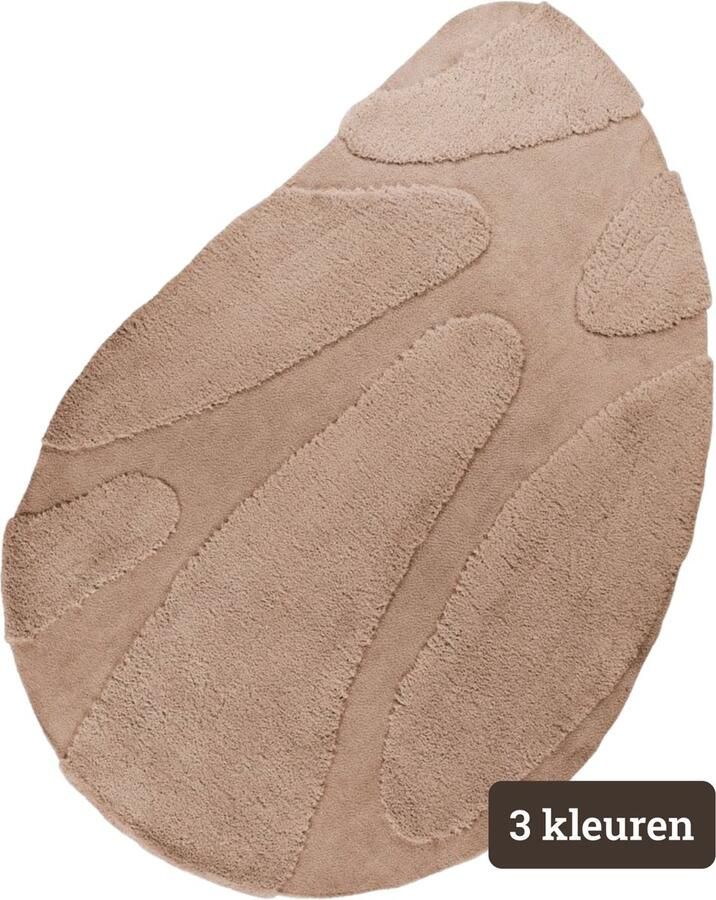 Lalee Milano vloerkleed 160x230 cm Zacht en duurzaam kleed met organische vorm Hoogpolig tapijt met luxe 3D-effect Geschikt voor elke vloer Beige 801