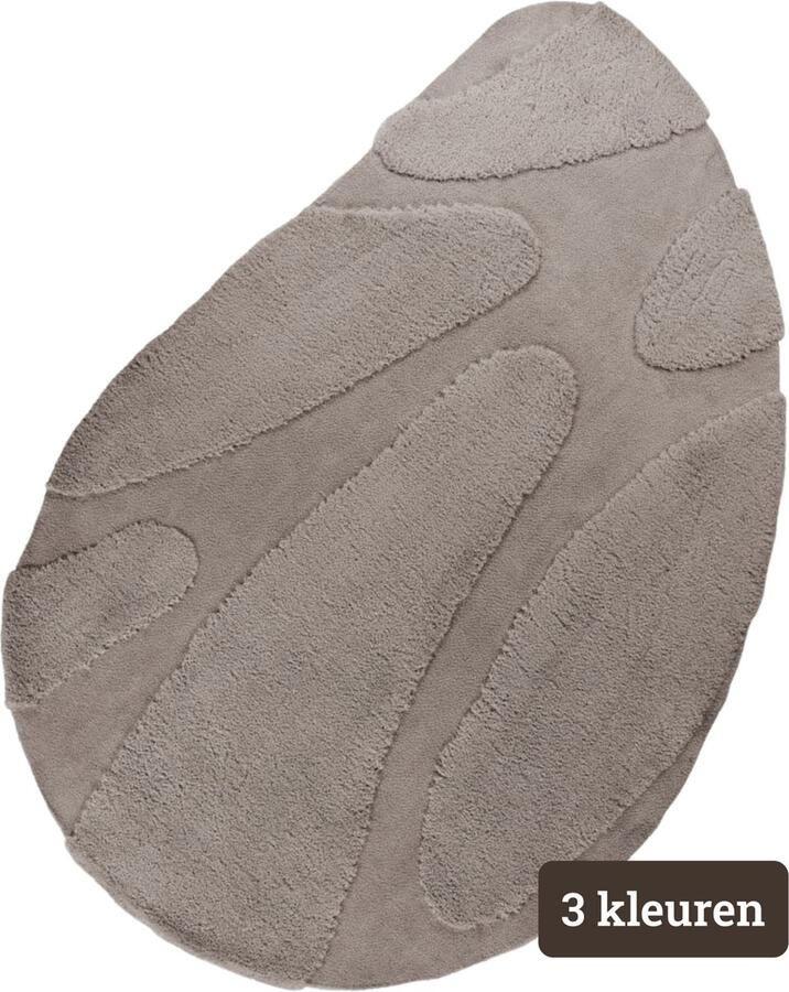 Lalee Milano vloerkleed 160x230 cm Zacht en duurzaam kleed met organische vorm Hoogpolig tapijt met luxe 3D-effect Geschikt voor elke vloer Zilver 801