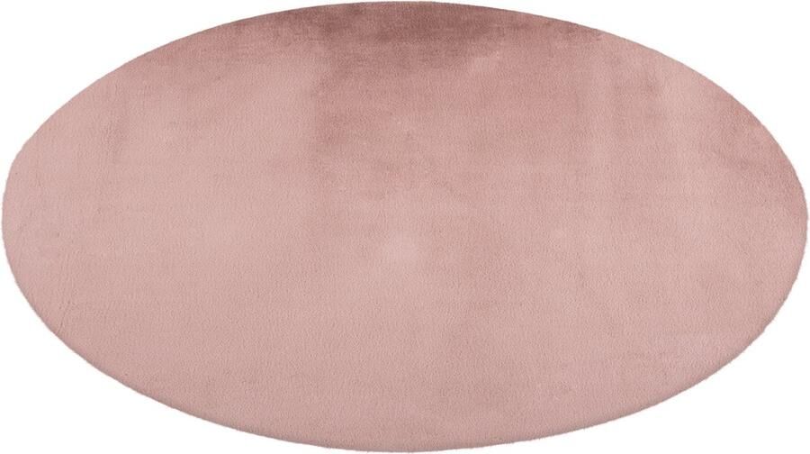 Lalee Paradise ROND Superzacht Hoogpolig Vloerkleed – Fluffy comfy Tapijt – Karpet 160x160 cm ROND Pastel roze