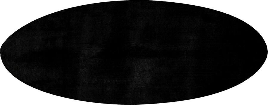 Lalee Paradise ROND Superzacht Hoogpolig Vloerkleed – Fluffy comfy Tapijt – Karpet 160x160 cm ROND zwart